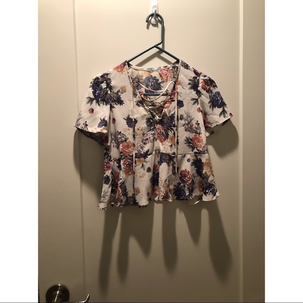 Kimchi blue lace-up top -super cute for beach wear